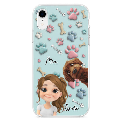 Pet And Human Cartoon - Personalized Custom Phone Case