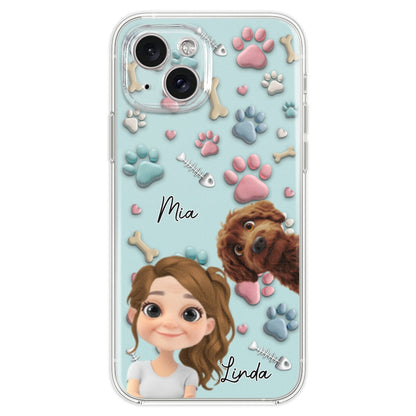 Pet And Human Cartoon - Personalized Custom Phone Case