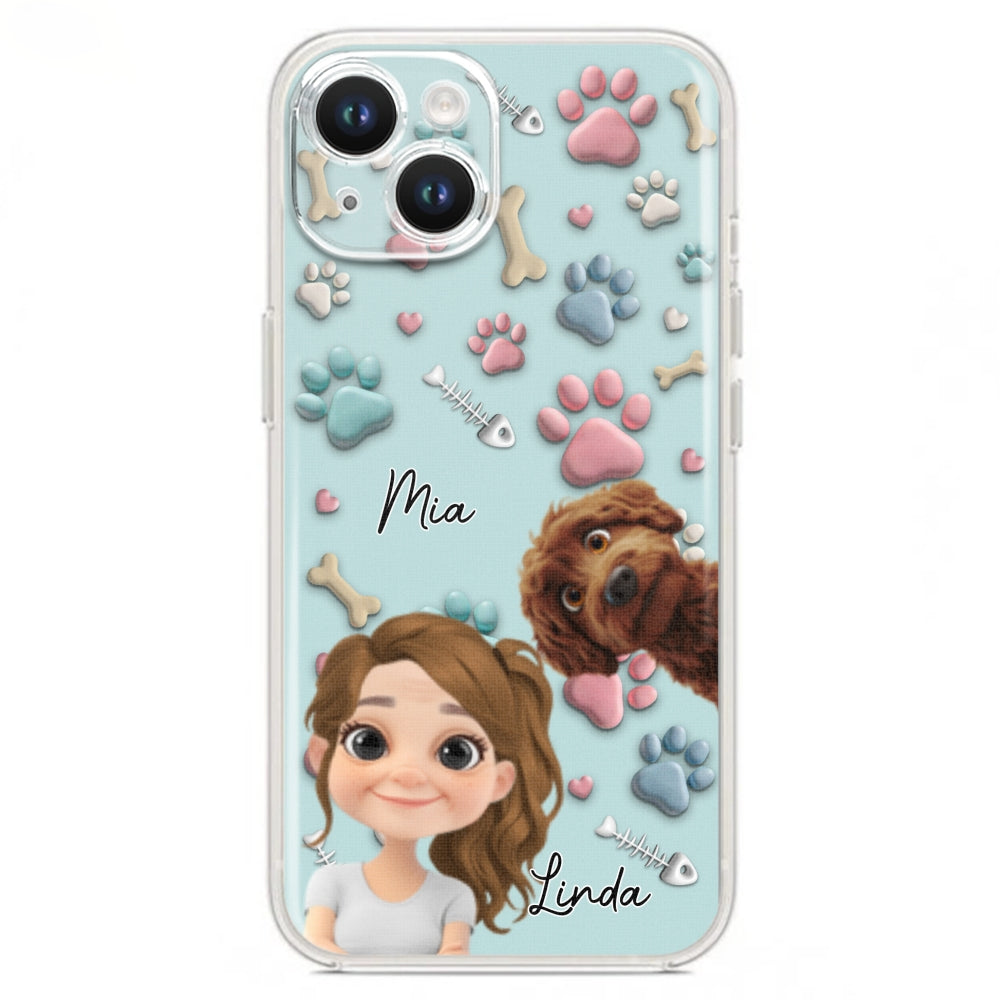 Pet And Human Cartoon - Personalized Custom Phone Case