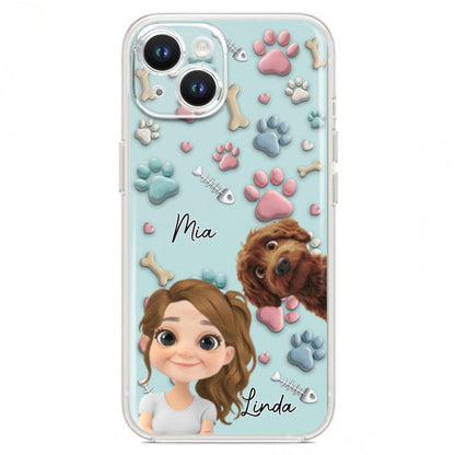 Pet And Human Cartoon - Personalized Custom Phone Case
