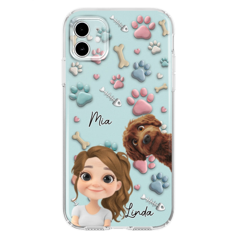 Pet And Human Cartoon - Personalized Custom Phone Case