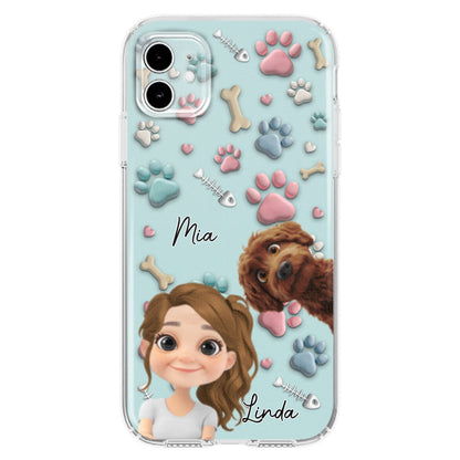 Pet And Human Cartoon - Personalized Custom Phone Case