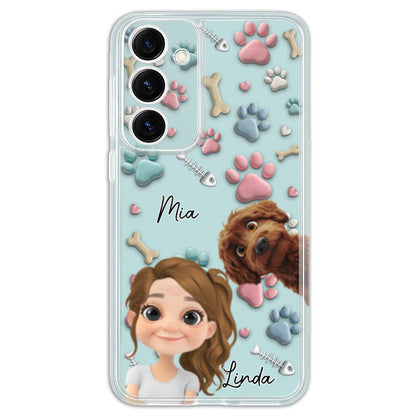 Pet And Human Cartoon - Personalized Custom Phone Case
