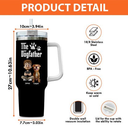 Cool Dog Father - Personalized Custom Tumbler