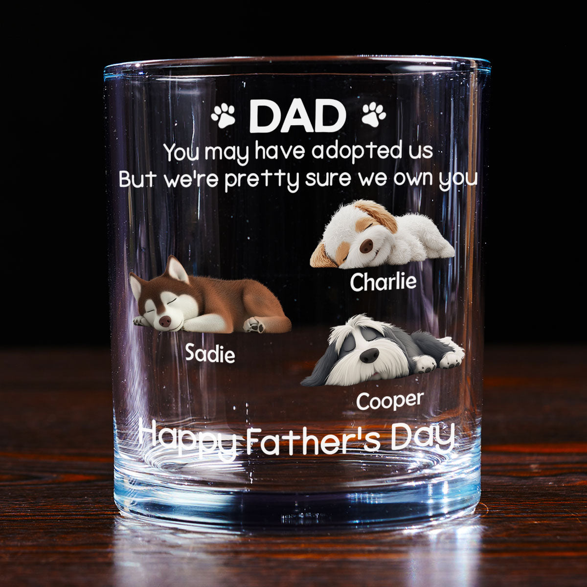 I Own You For Sure - Personalized Custom Whiskey Glass