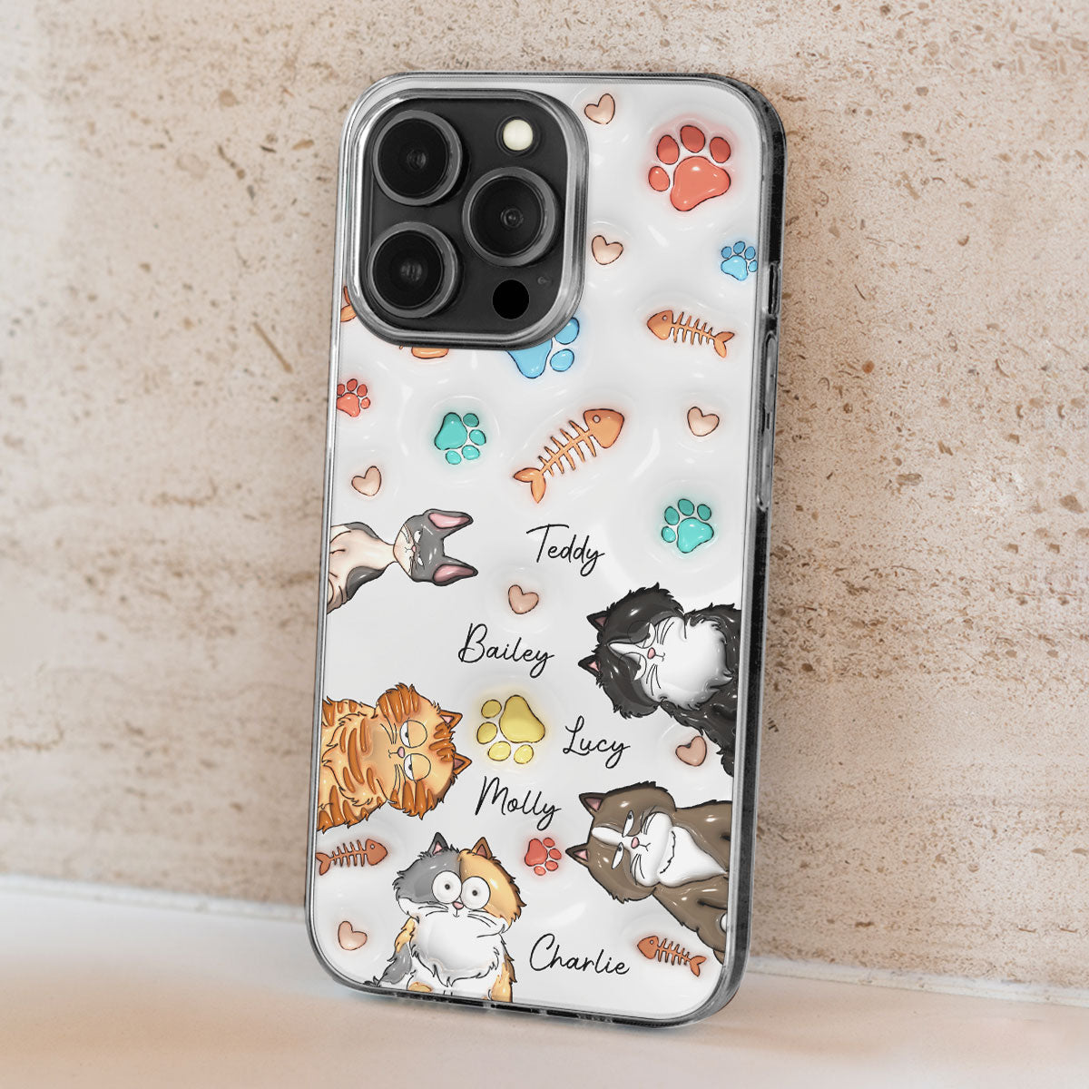 My Lovely Fur Babies - Personalized Custom 3D Inflated Effect Phone Case