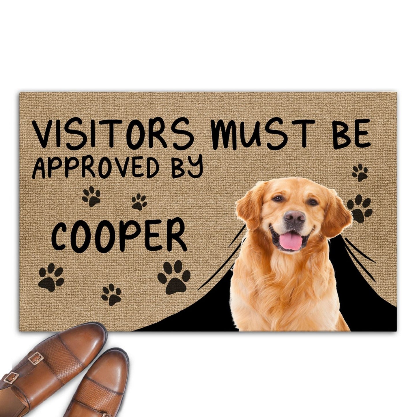Approved By Dog Cartoon Photo - Personalized Custom Doormat