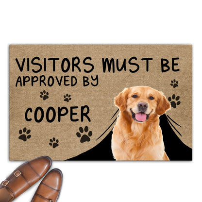 Approved By Dog Cartoon Photo - Personalized Custom Doormat