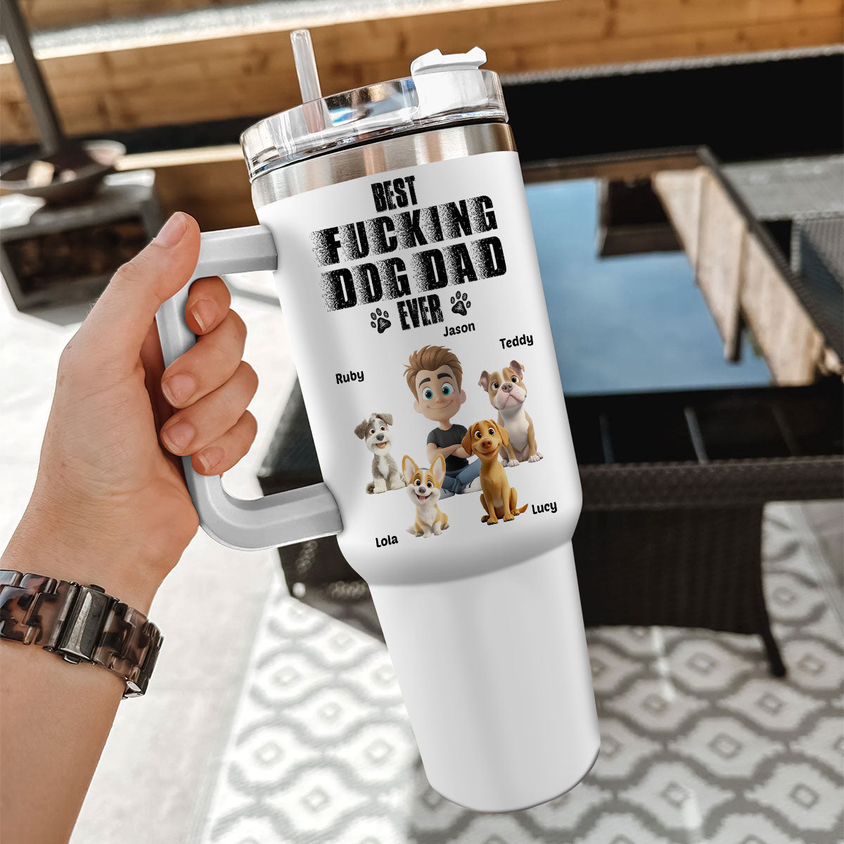 Best Dad Ever - Personalized Custom Tumbler