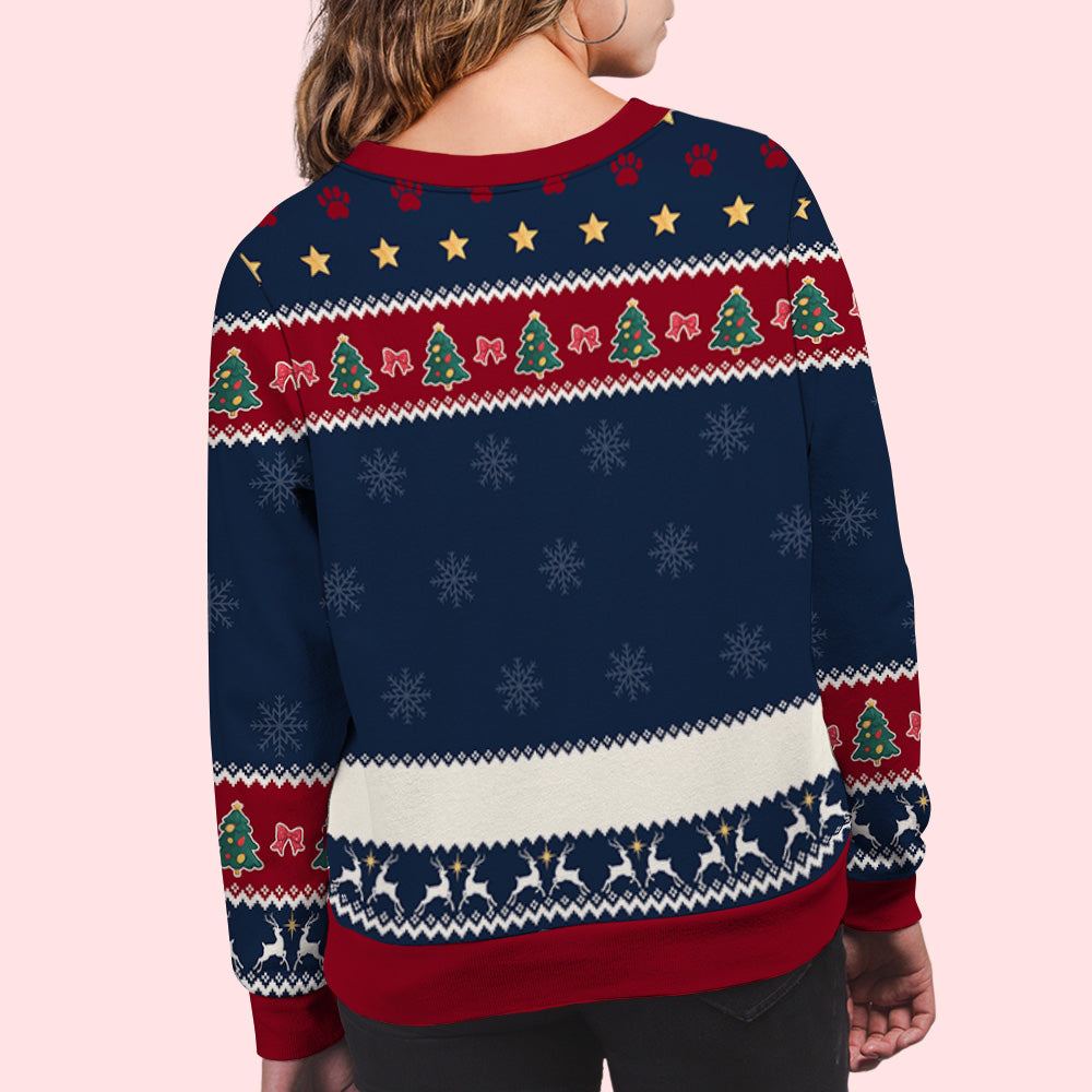 A Girl And Her Pet Christmas - Personalized Custom All-Over-Print Sweatshirt