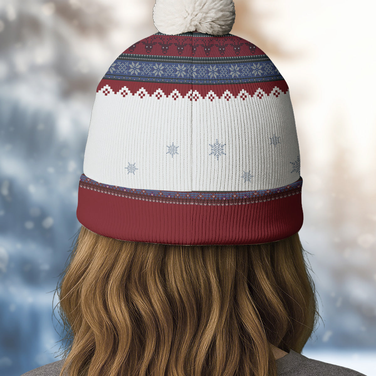 Just A Girl And Her Lovely Dogs - Personalized Custom Bobble Beanie Hat