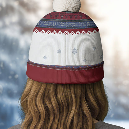 Just A Girl And Her Lovely Dogs - Personalized Custom Bobble Beanie Hat