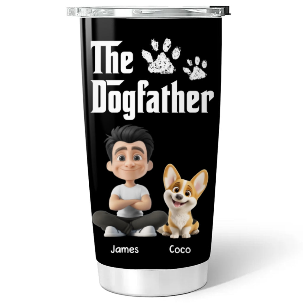 Cool Dog Father - Personalized Custom Tumbler