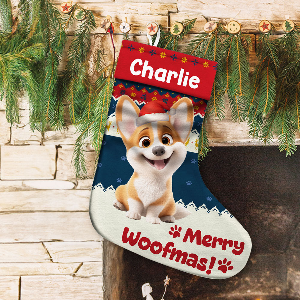 Funny Dog Christmas - Personalized Custom Christmas Stocking
