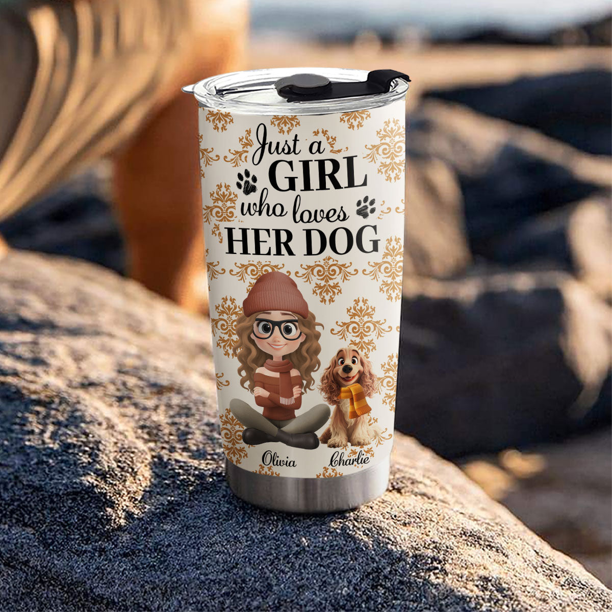 Pumskin Dog Autumn - Personalized Custom Tumbler